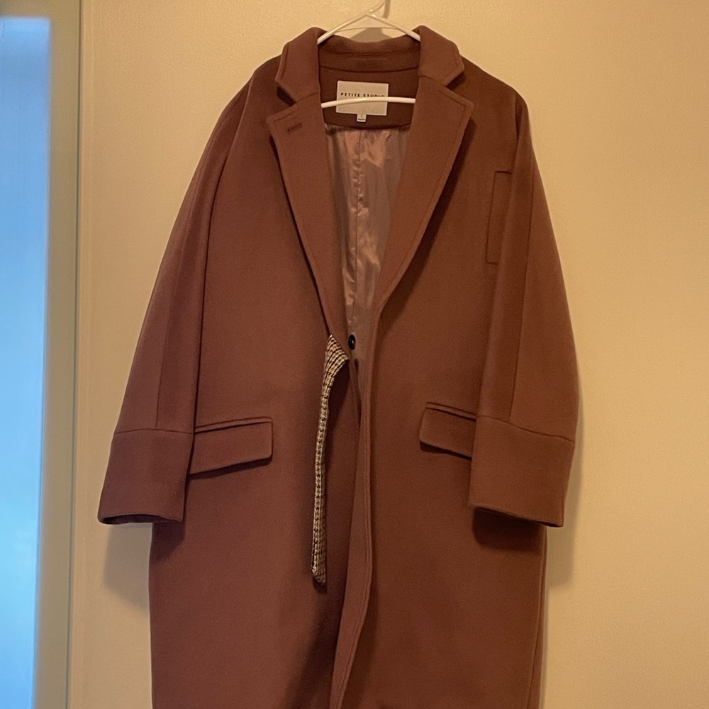 Petite Studio Carmen Coat in Dusty Rose